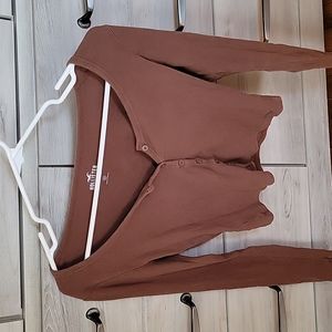 Medium brown Hollister long sleeve tee
